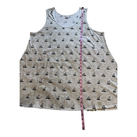 LuLaRoe Tank Top | Nautical Print | Size 3X - Picture 7 of 7